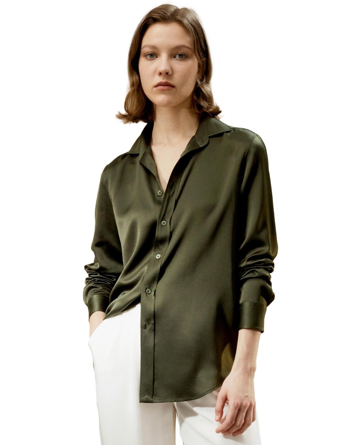 Lilysilk Womens Tailored Button Down Silk Shirt Product Image