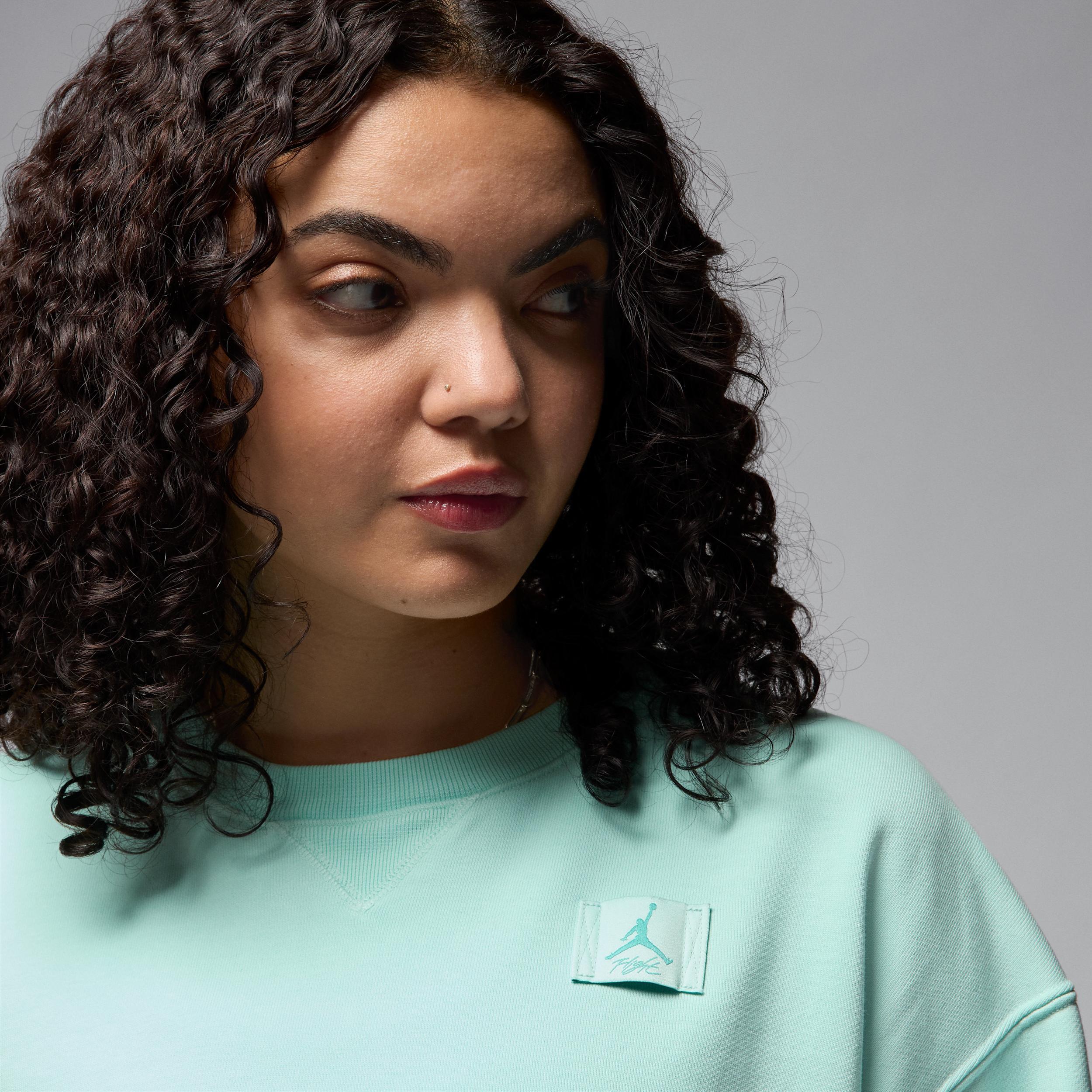 Women's Jordan Flight Fleece French Terry Crew-Neck Sweatshirt Product Image