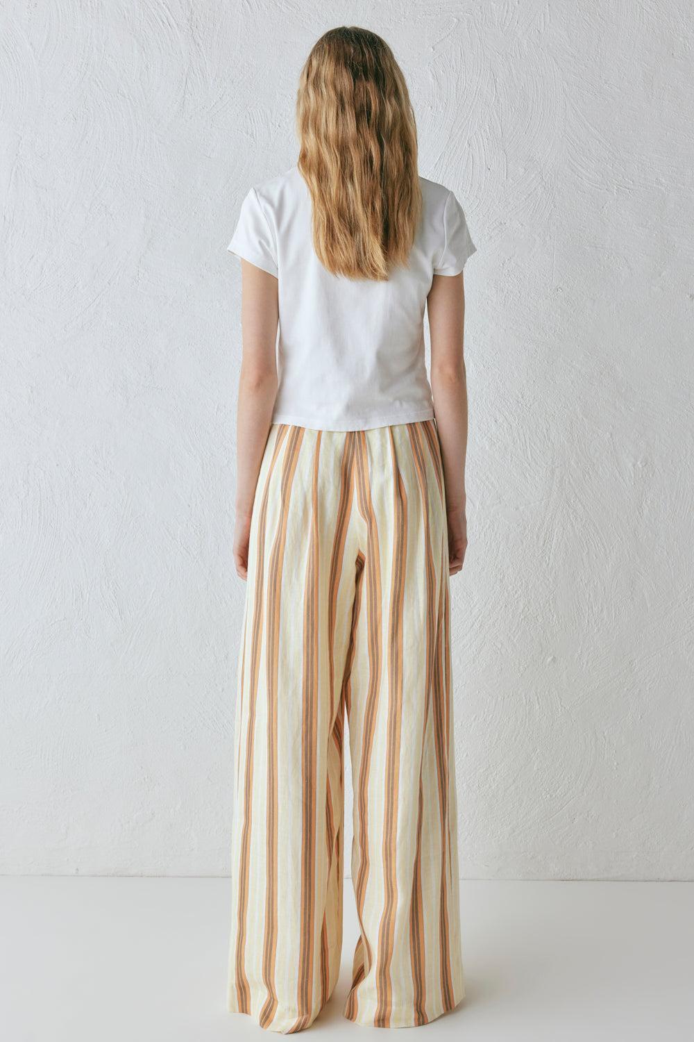 Luca Linen Pants Stripe Product Image