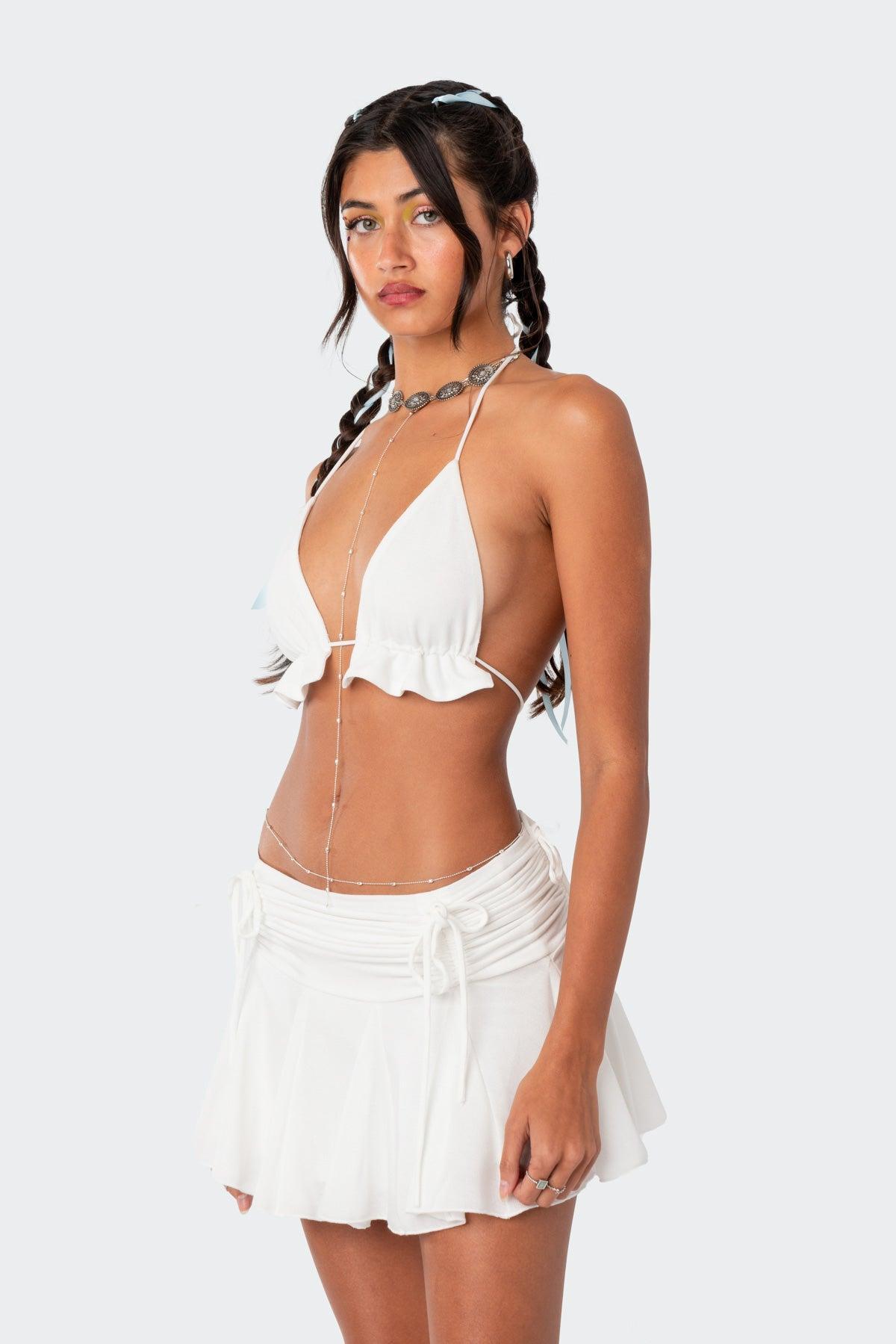 Keoni Ruffle Triangle Bra Top Product Image