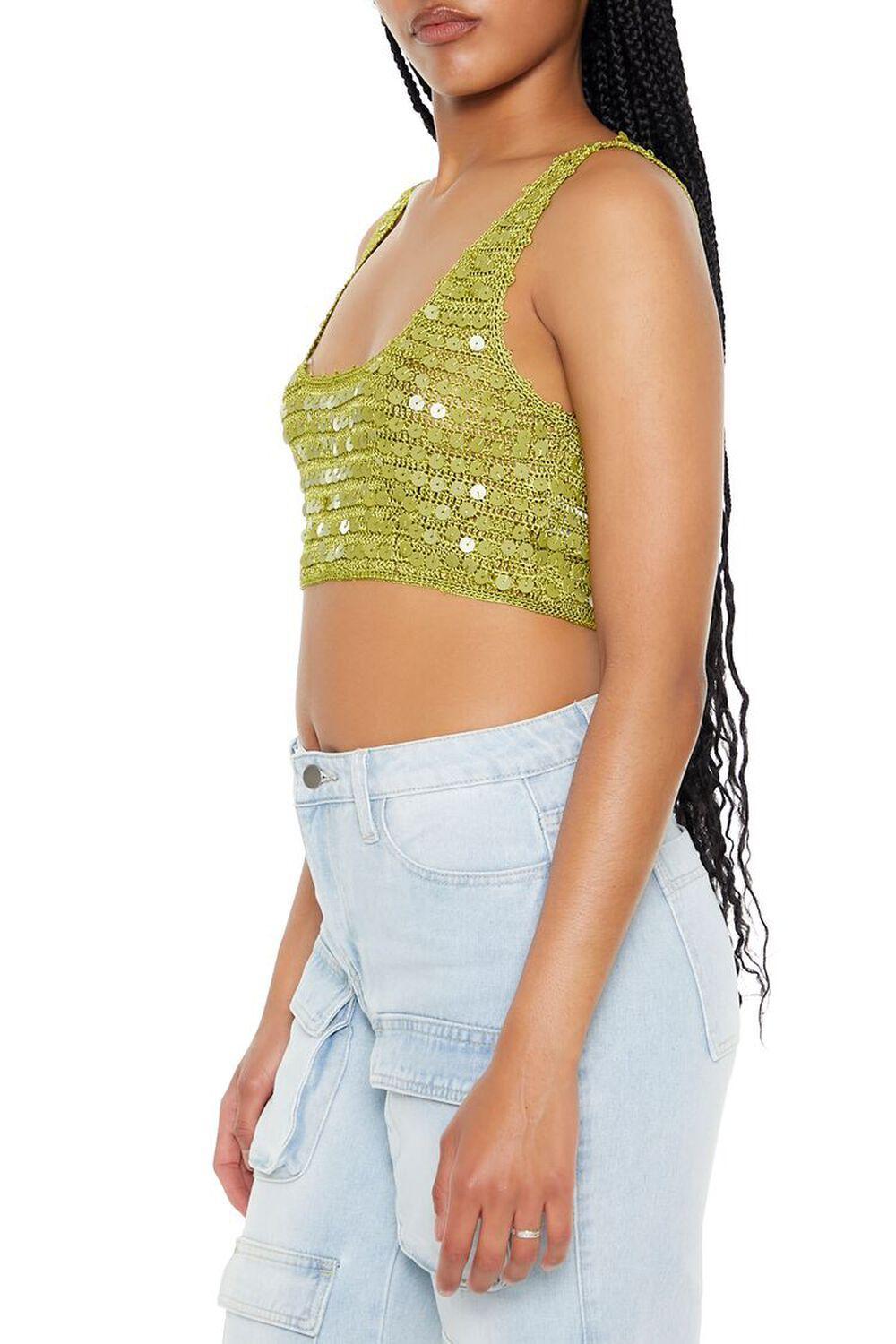 Sweater-Knit Sequin Crop Top | Forever 21 Product Image