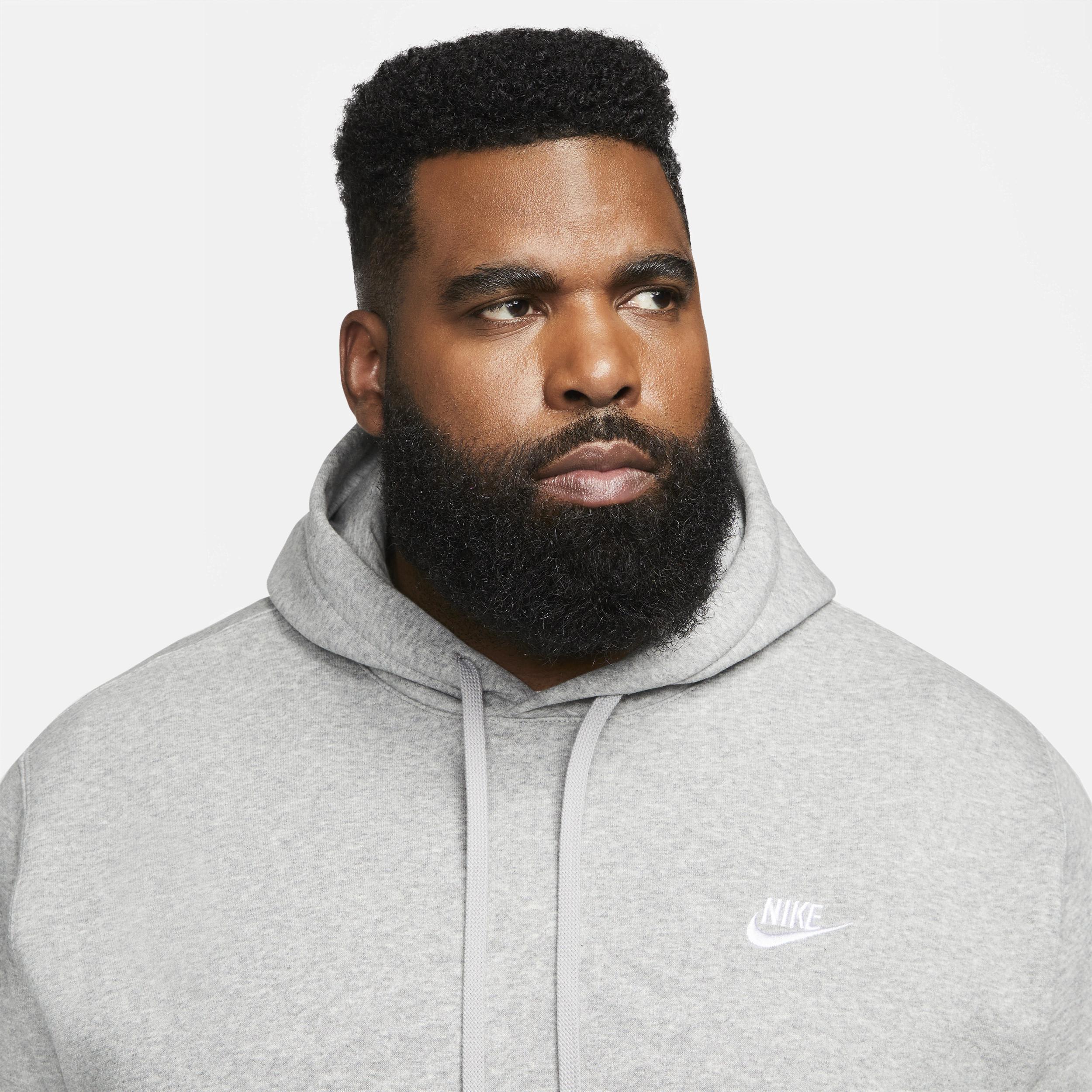Mens Nike Sportswear Club Fleece Pullover Hoodie Dark Gray Grey Product Image