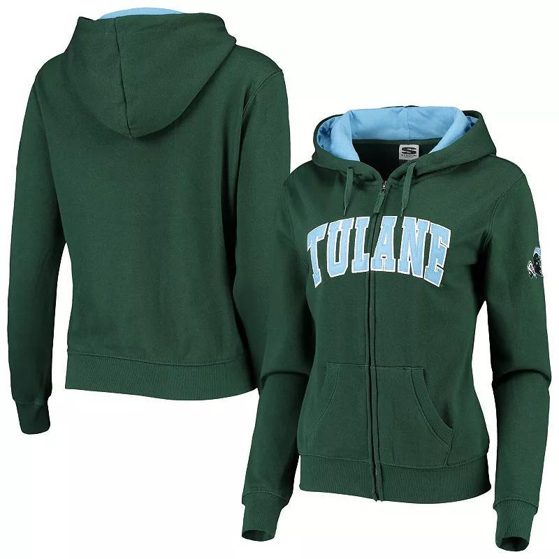 Womens Green Tulane Green Wave Arched Name Full-Zip Hoodie Product Image