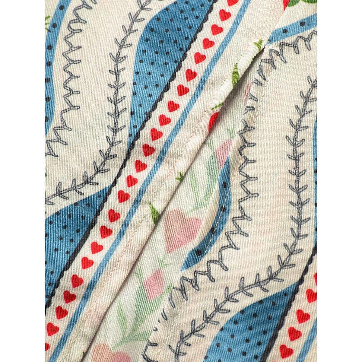 Plus Size Boho Print Split Front Cami Dress Skyblue Women Elegant Slit Non Sleeveless Curvy BloomChic 22-24/3X Product Image