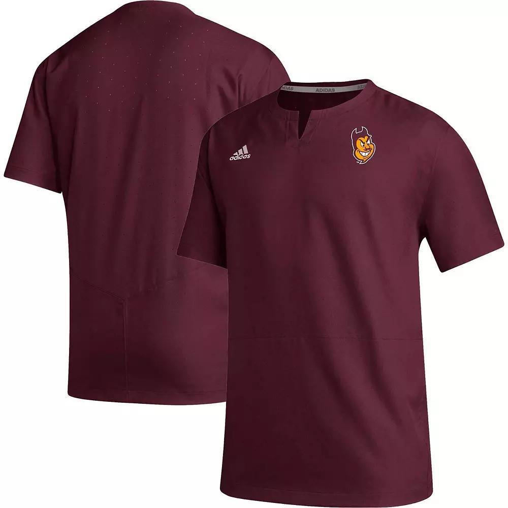 Men's adidas Maroon Arizona State Sun Devils Notch Neck Iron Cage Top, Size: Small, Red Product Image