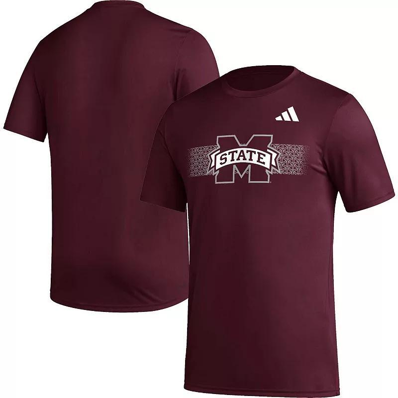 Men's adidas Maroon Mississippi State Bulldogs Pregame AEROREADY T-Shirt, Size: Medium, Mst Red Product Image