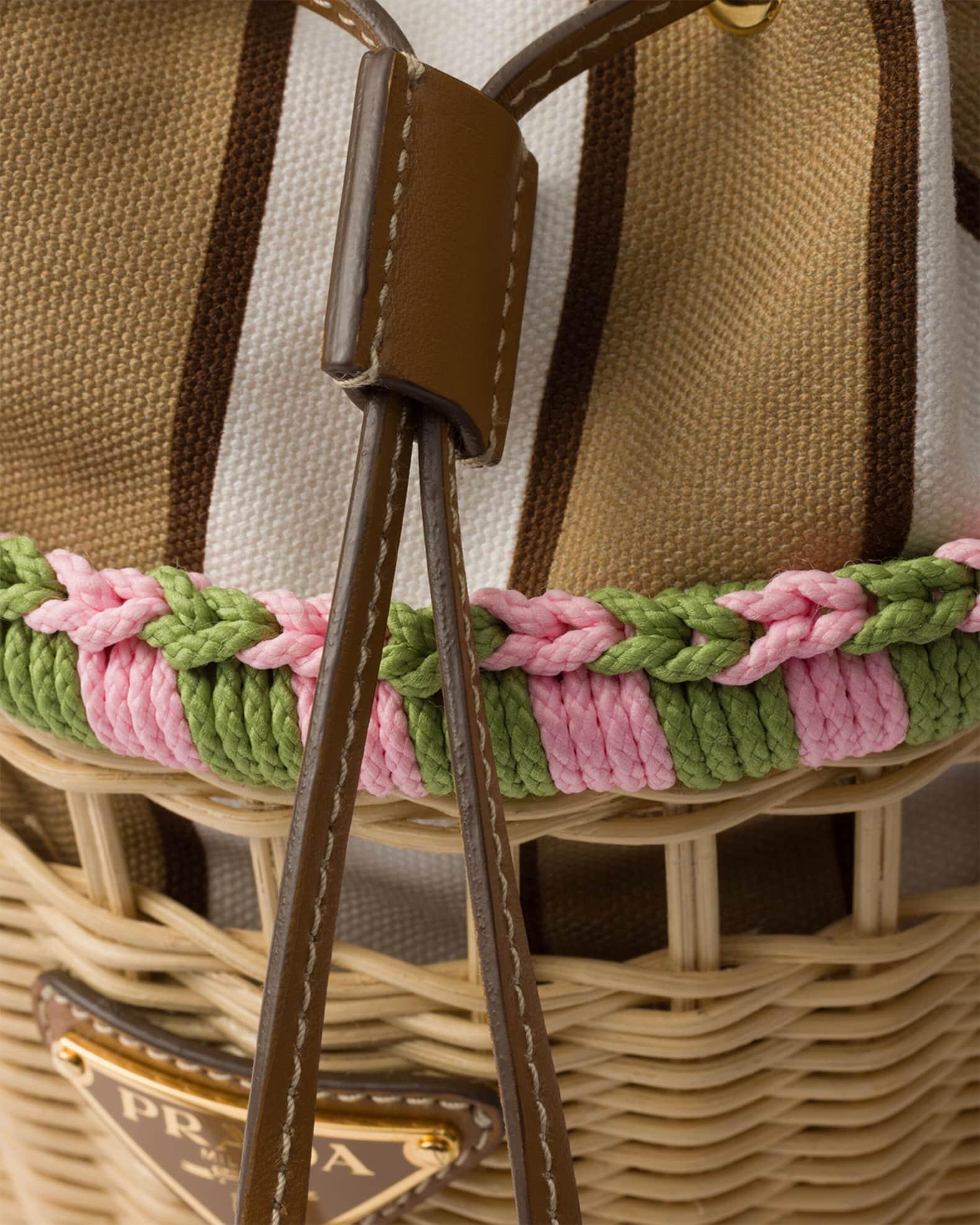 Wicker Mini Bucket Bag Product Image