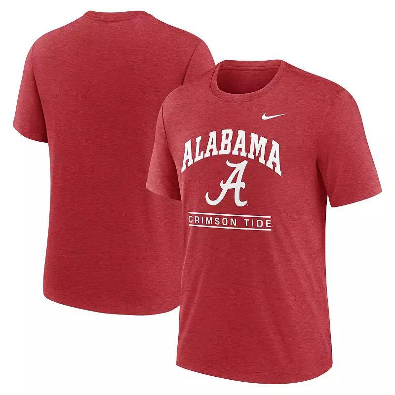 Men's Nike Crimson Alabama Crimson Tide Arch Over Logo Tri-Blend T-Shirt, Size: 2XL, Red Product Image