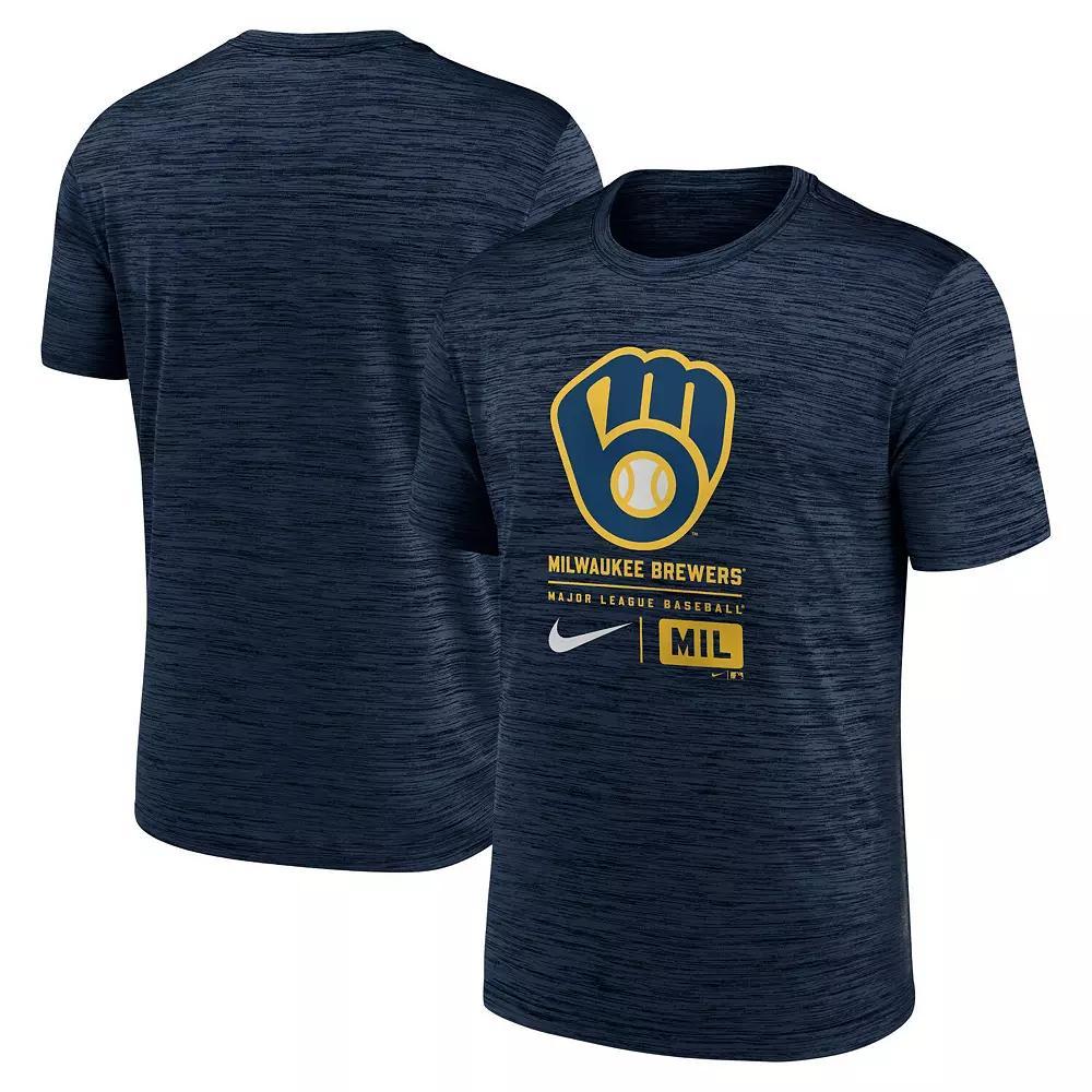 Men's Nike Royal New York Mets Large Logo Velocity T-Shirt, Size: Medium, Blue Product Image