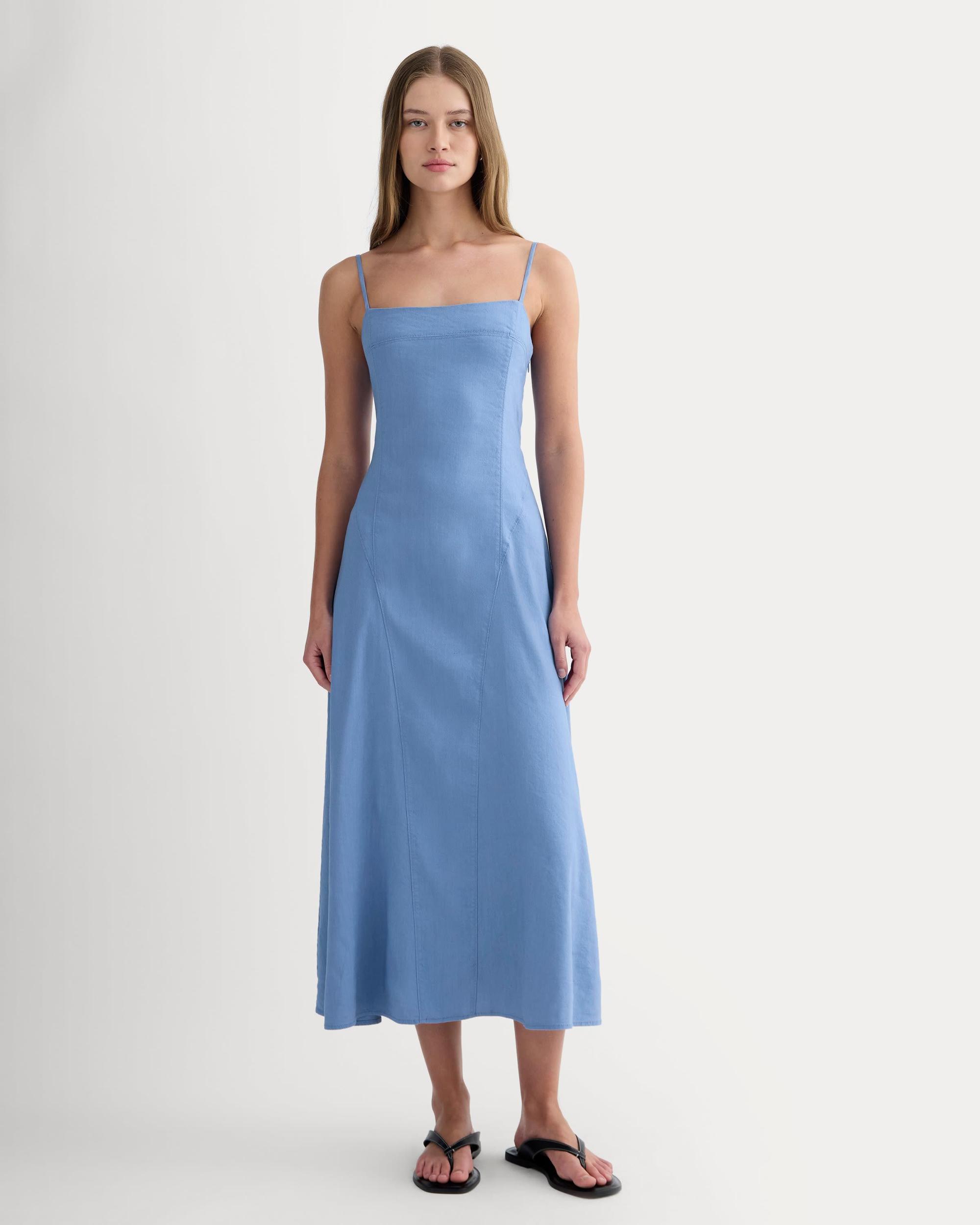 Womens Seamed Dress in Stretch Linen by Everlane Product Image