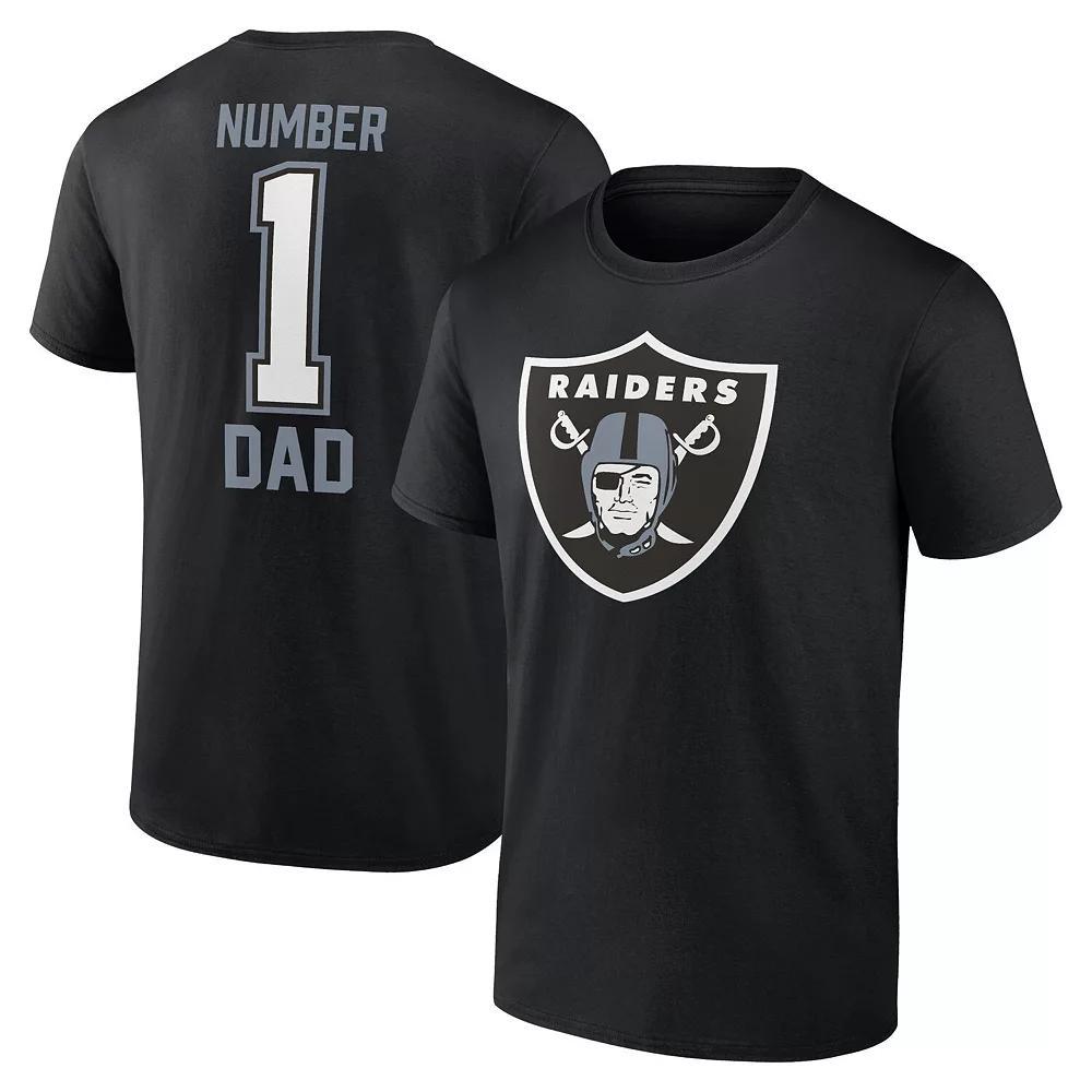 Men's Fanatics Branded Black Las Vegas Raiders #1 Dad T-Shirt, Size: 5XB, Lvr Black Product Image