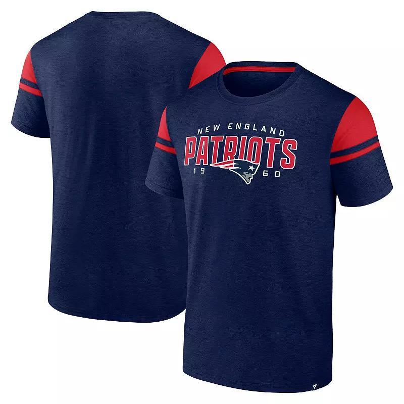 Men's Fanatics Navy New England Patriots Old School Play Slub T-Shirt, Size: Large, Blue Product Image