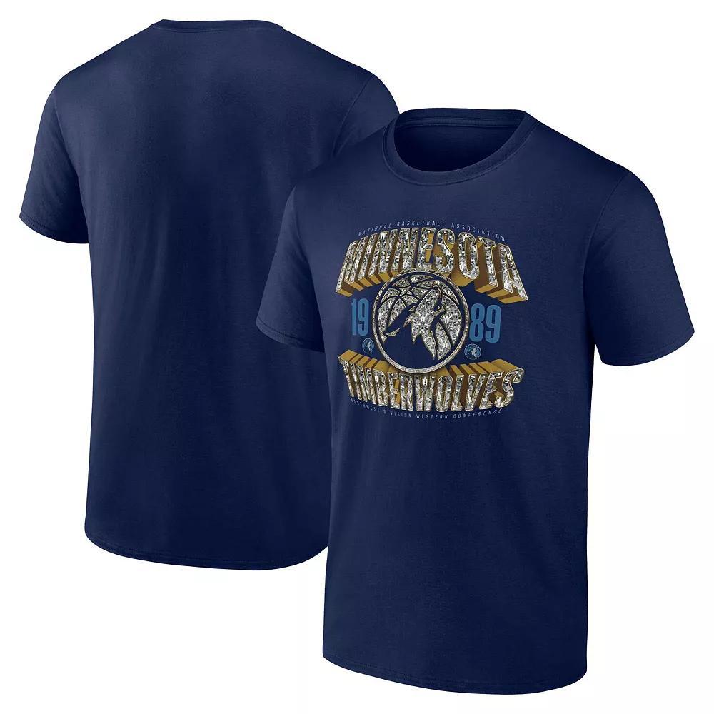 Men's Fanatics Navy Minnesota Timberwolves Quick Strides T-Shirt, Size: Medium, Blue Product Image