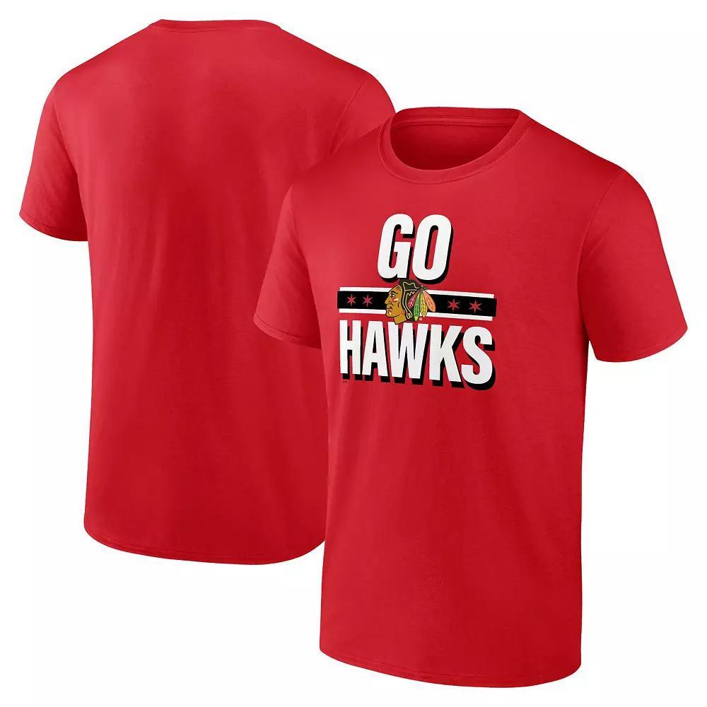 Men's Fanatics Branded Red Chicago Blackhawks Local T-Shirt, Size: XL Product Image