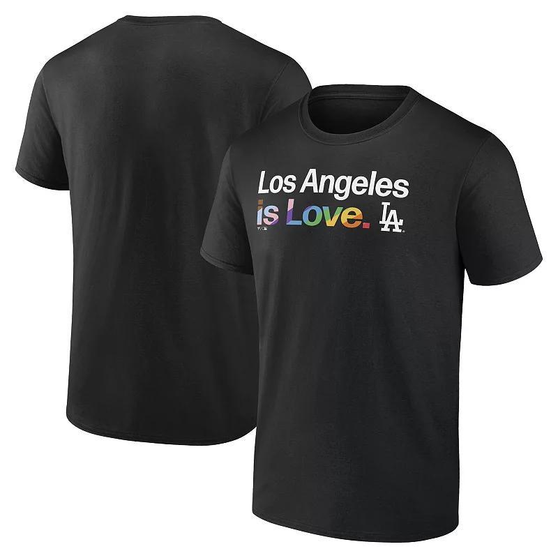 Men's Profile Black Los Angeles Dodgers Pride T-Shirt, Size: 2XLT Product Image