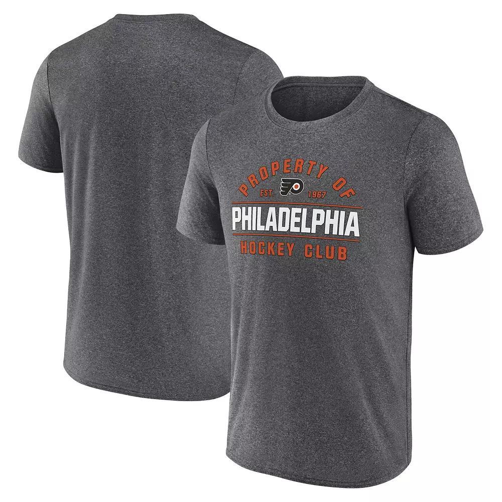 Men's Fanatics Heather Charcoal Philadelphia Flyers Property Of T-Shirt, Size: Large, Fly Charco Product Image