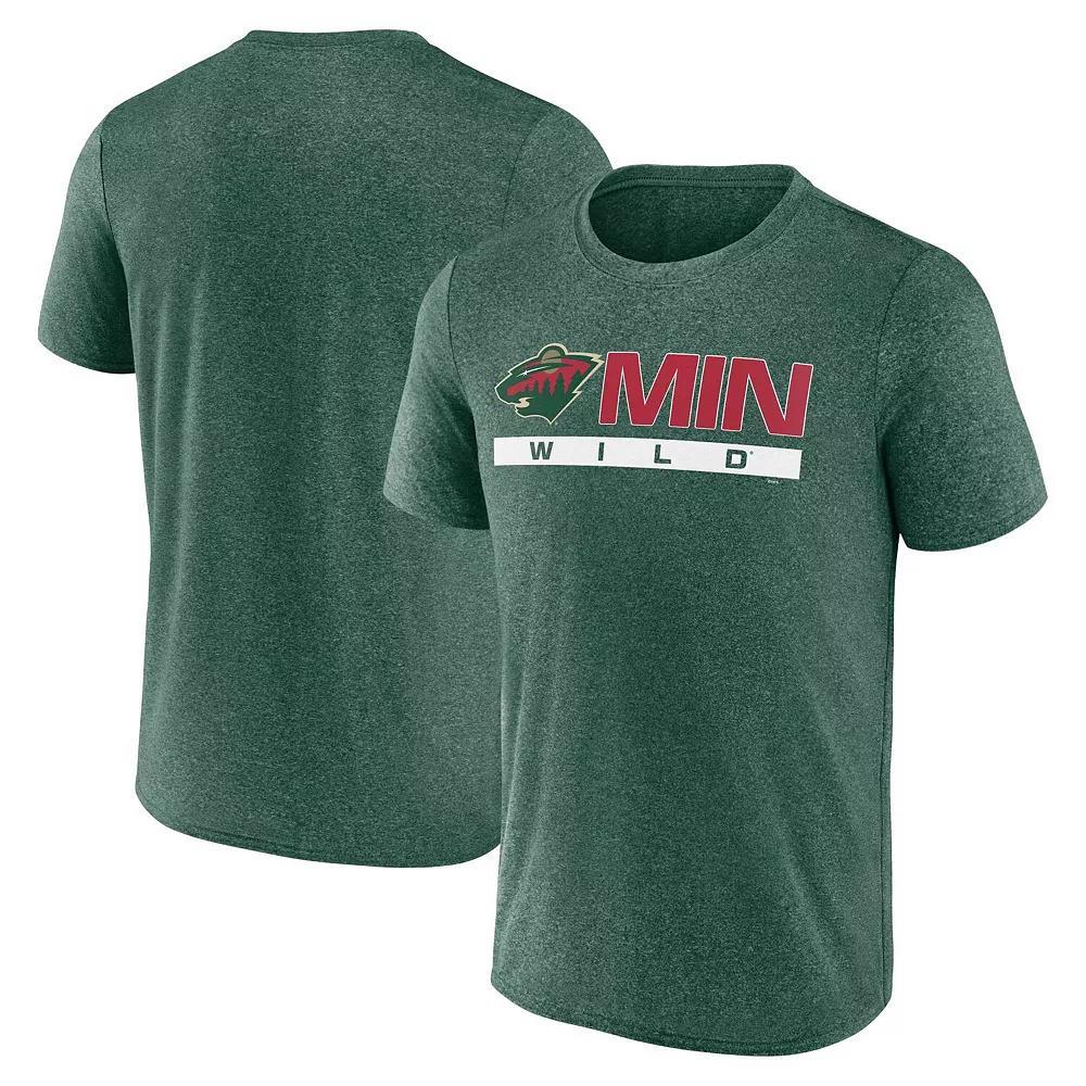 Men's Fanatics Branded Heather Green Minnesota Wild Playmaker T-Shirt, Size: Small Product Image