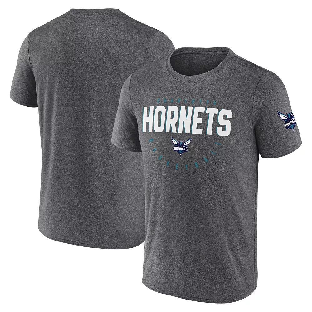 Men's Heather Blue Dallas Mavericks Block Practice Performance T-Shirt, Size: Small, Team Product Image