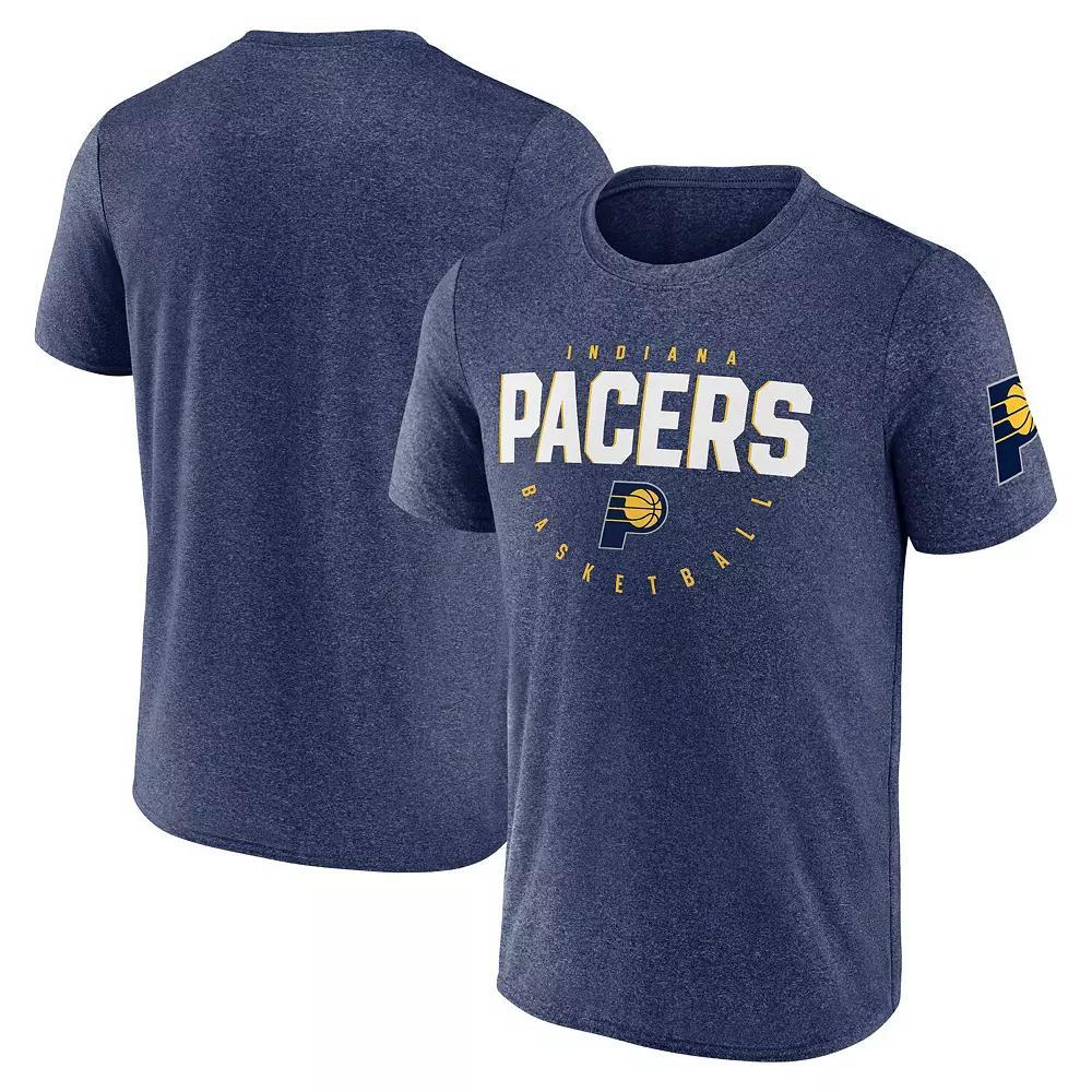 Men's Heather Navy Indiana Pacers Block Practice Performance T-Shirt, Size: Medium, Blue Product Image