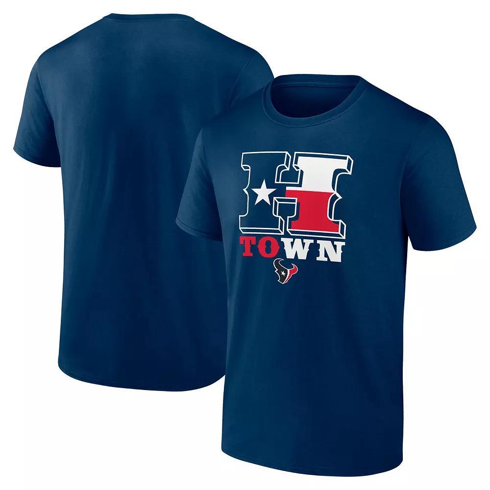 Men's Fanatics Navy Houston Texans Hometown Rushing Yards T-Shirt, Size: Medium, Blue Product Image