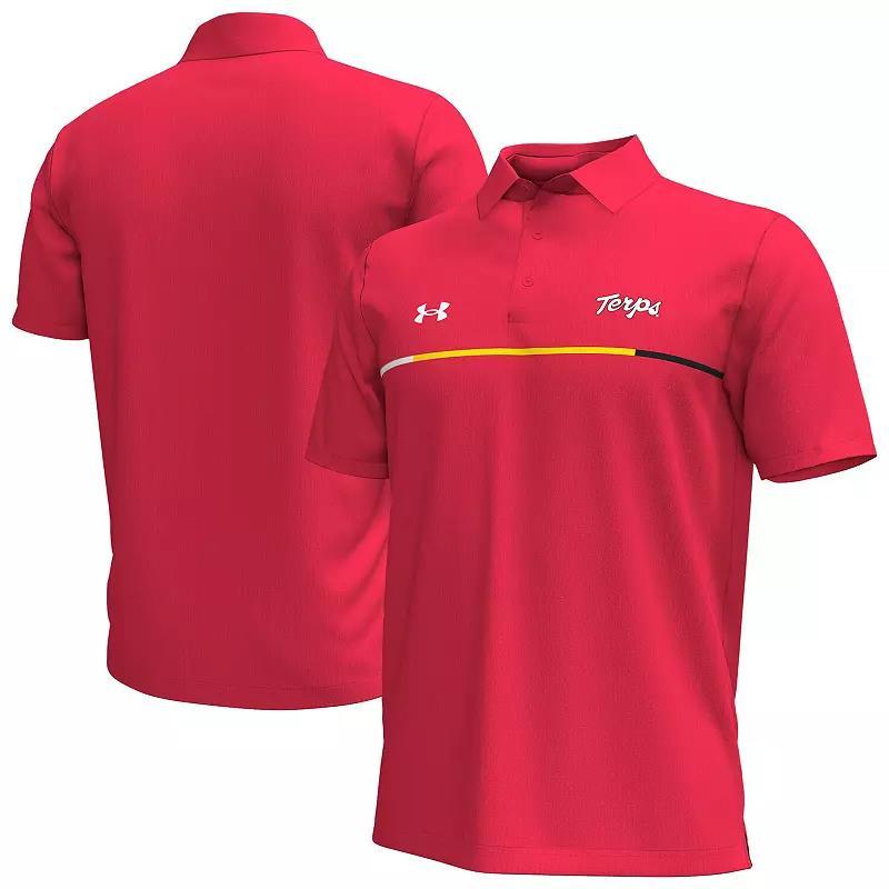 Men's Under Armour Orange Auburn Tigers Playoff Chest Stripe Performance Polo, Size: Large Product Image