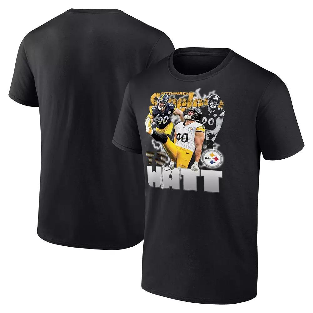 Men's Fanatics T.J. Watt Black Pittsburgh Steelers Notorious Player Graphic T-Shirt, Size: 2XL Product Image