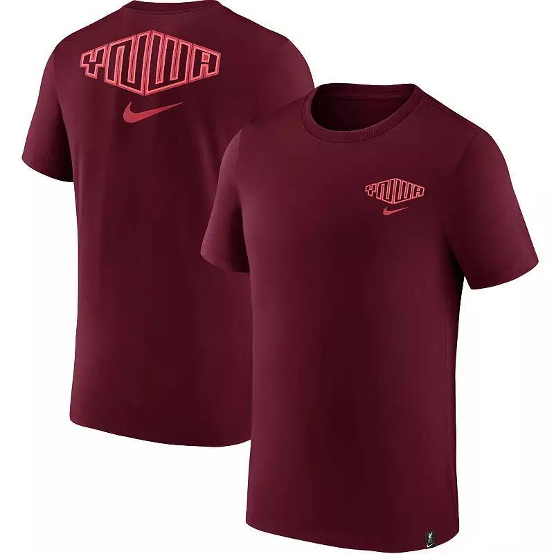 Mens Nike Burgundy Liverpool Team Voice T-Shirt Product Image