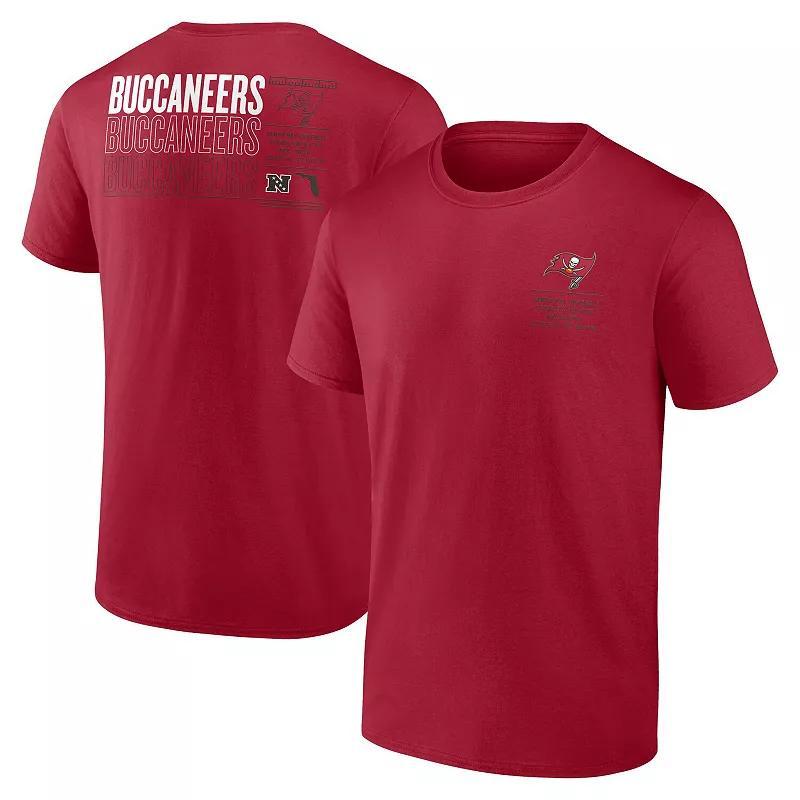 Men's Fanatics Red Tampa Bay Buccaneers Repeat Stats T-Shirt, Size: Large Product Image