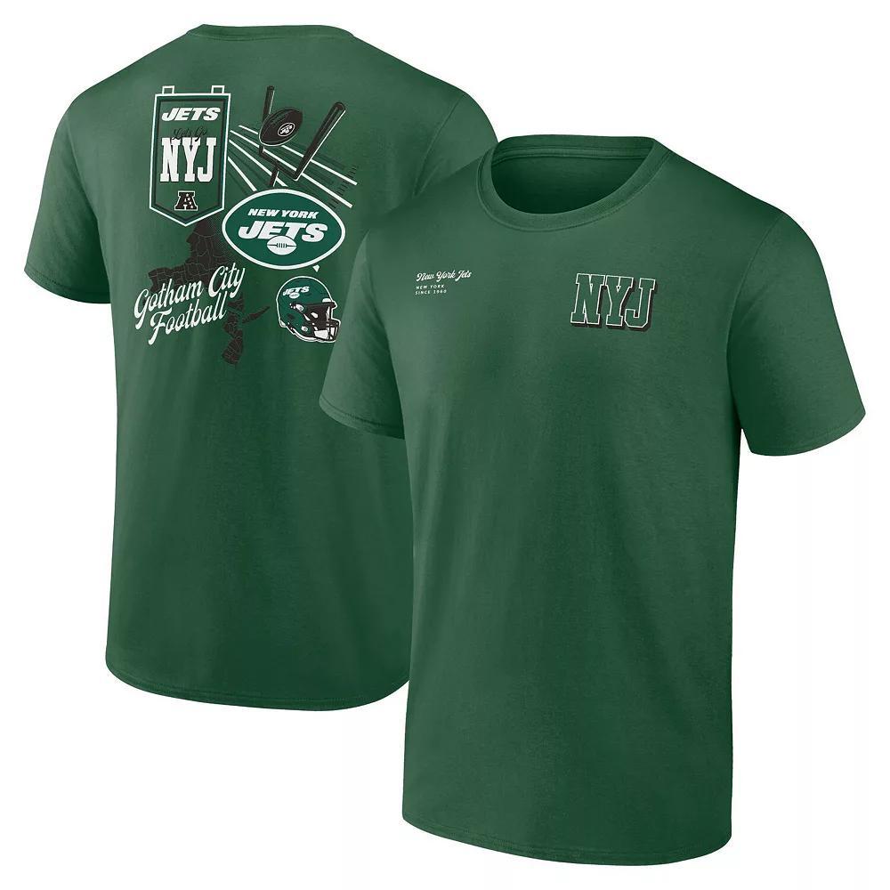 Men's Fanatics Branded Green New York Jets Split Zone T-Shirt, Size: 2XL Product Image