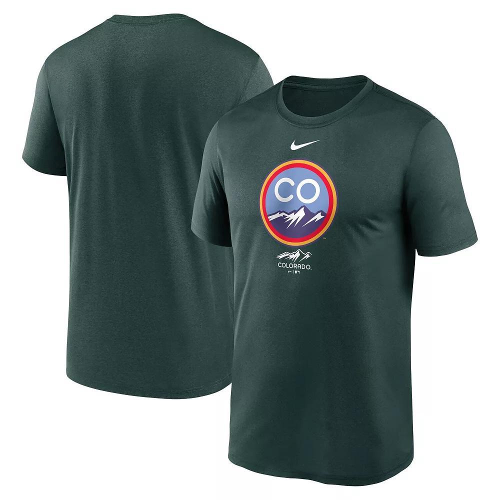 Men's Nike Navy Seattle Seahawks Horizontal Lockup Legend Performance T-Shirt, Size: 3XL, Blue Product Image
