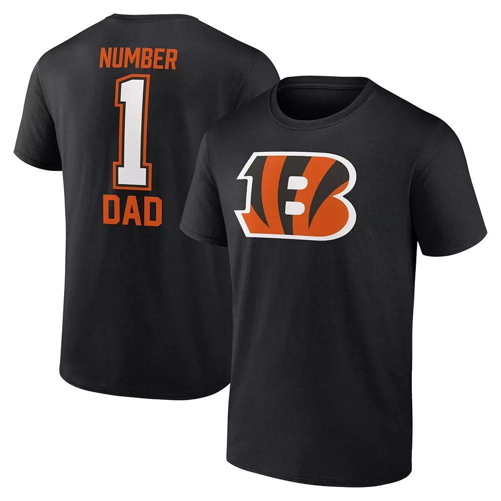 Men's Fanatics Branded Black Cincinnati Bengals #1 Dad T-Shirt, Size: 5XB Product Image