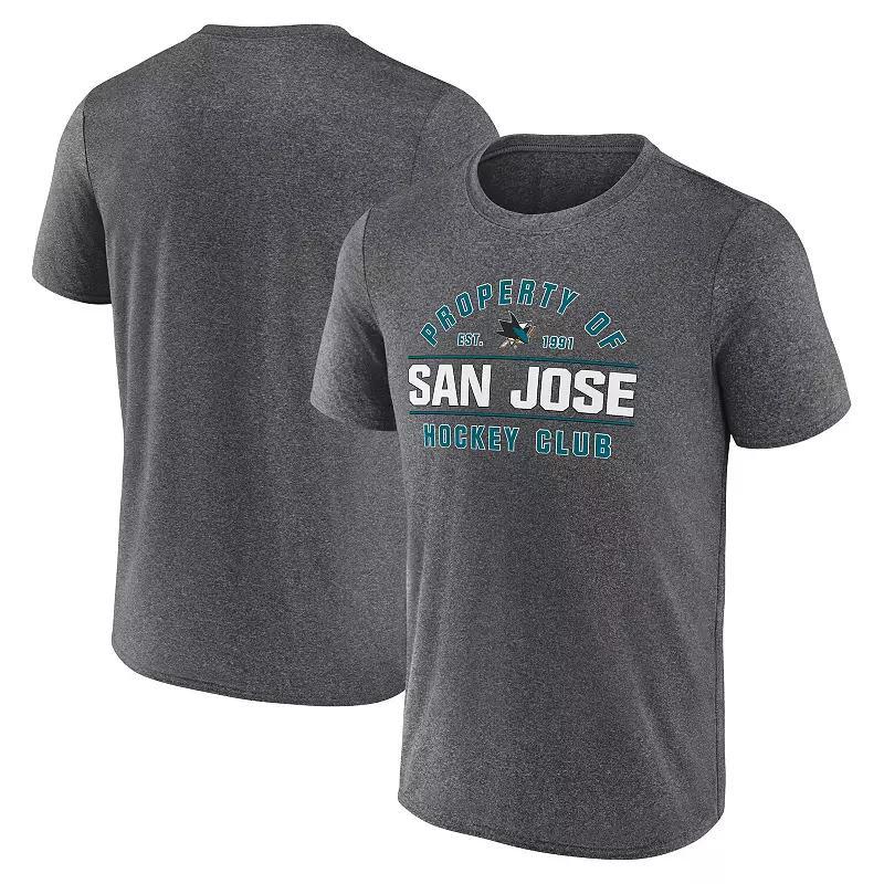 Men's Fanatics Heather Charcoal San Jose Sharks Property Of T-Shirt, Size: Small, Sks Charco Product Image