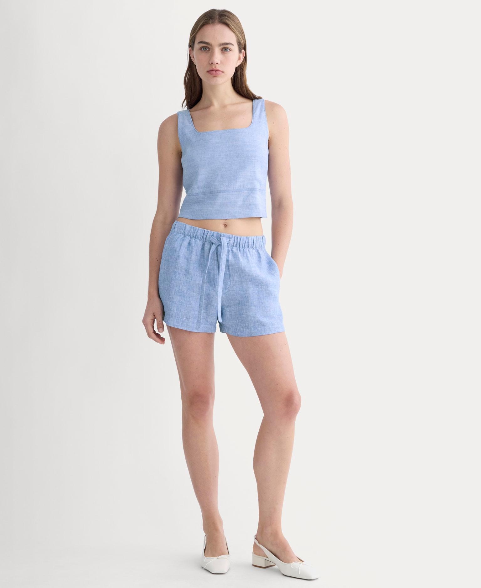 Womens Drawstring Boxer Short in Linen by Everlane Product Image