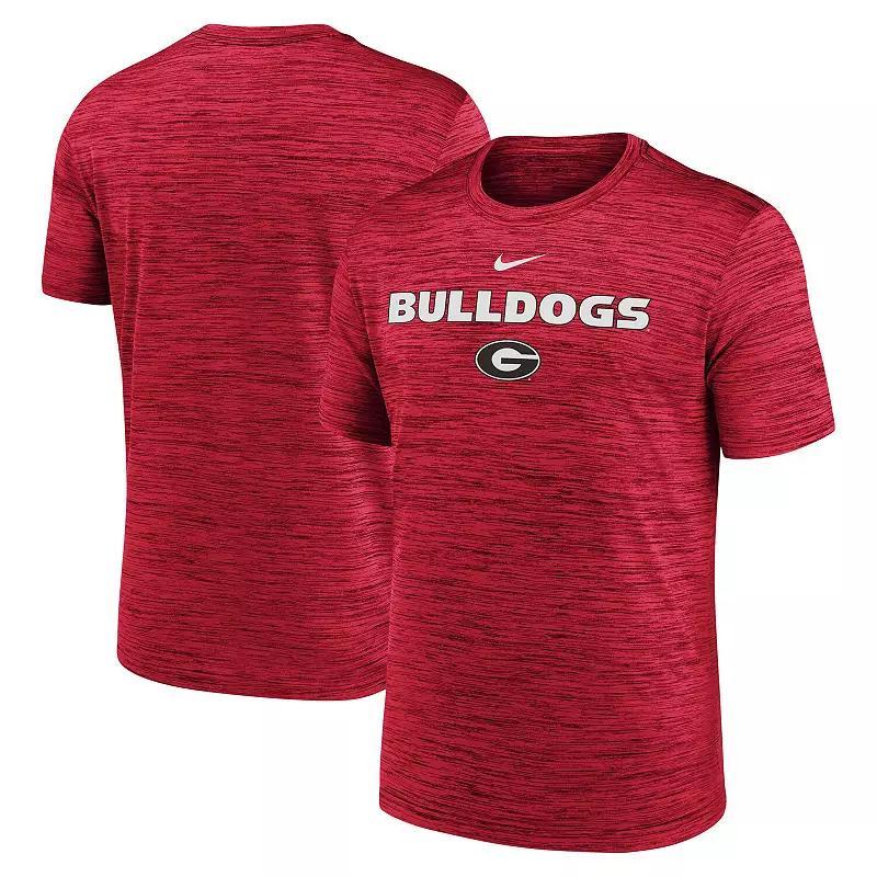 Men's Nike  Charcoal Georgia Bulldogs Campus Center Block Velocity Performance T-Shirt, Size: 2XL Product Image