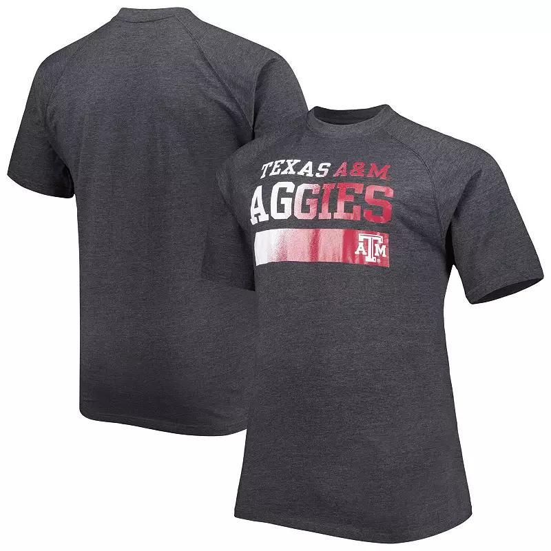 Men's Charcoal Texas A&M Aggies Big & Tall Raglan T-Shirt, Size: 4XB Product Image