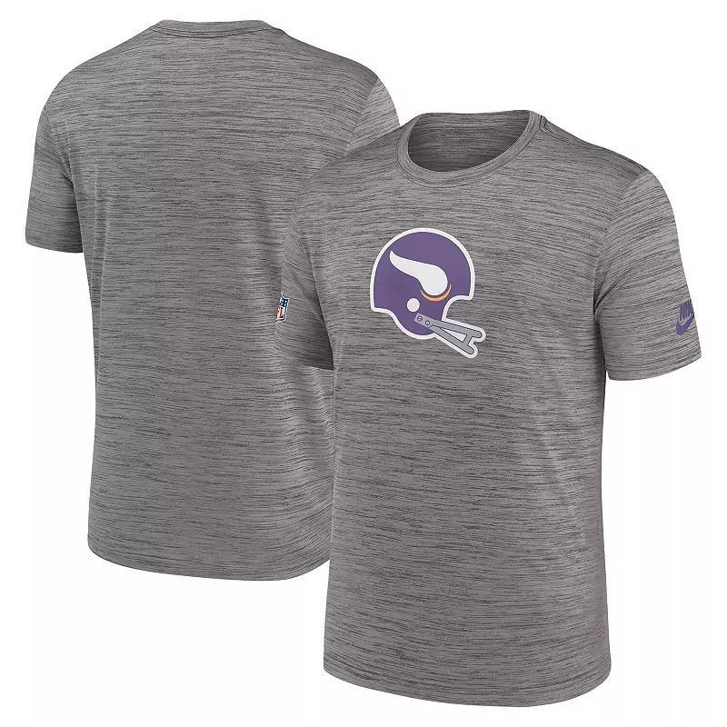 Mens Nike Heather Charcoal Minnesota Vikings Classic Sideline Performance T-shirt Product Image