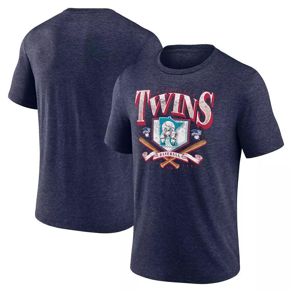 Men's Fanatics Branded Heather Charcoal Pittsburgh Pirates Home Team Tri-Blend T-Shirt, Size: Medium Product Image