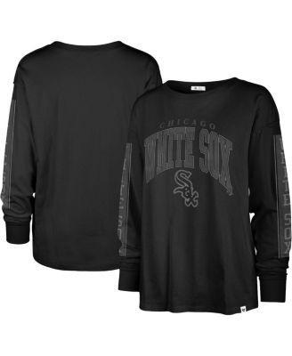 Women's '47 Black Chicago White Sox Statement Long Sleeve T-Shirt, Size: XL Product Image