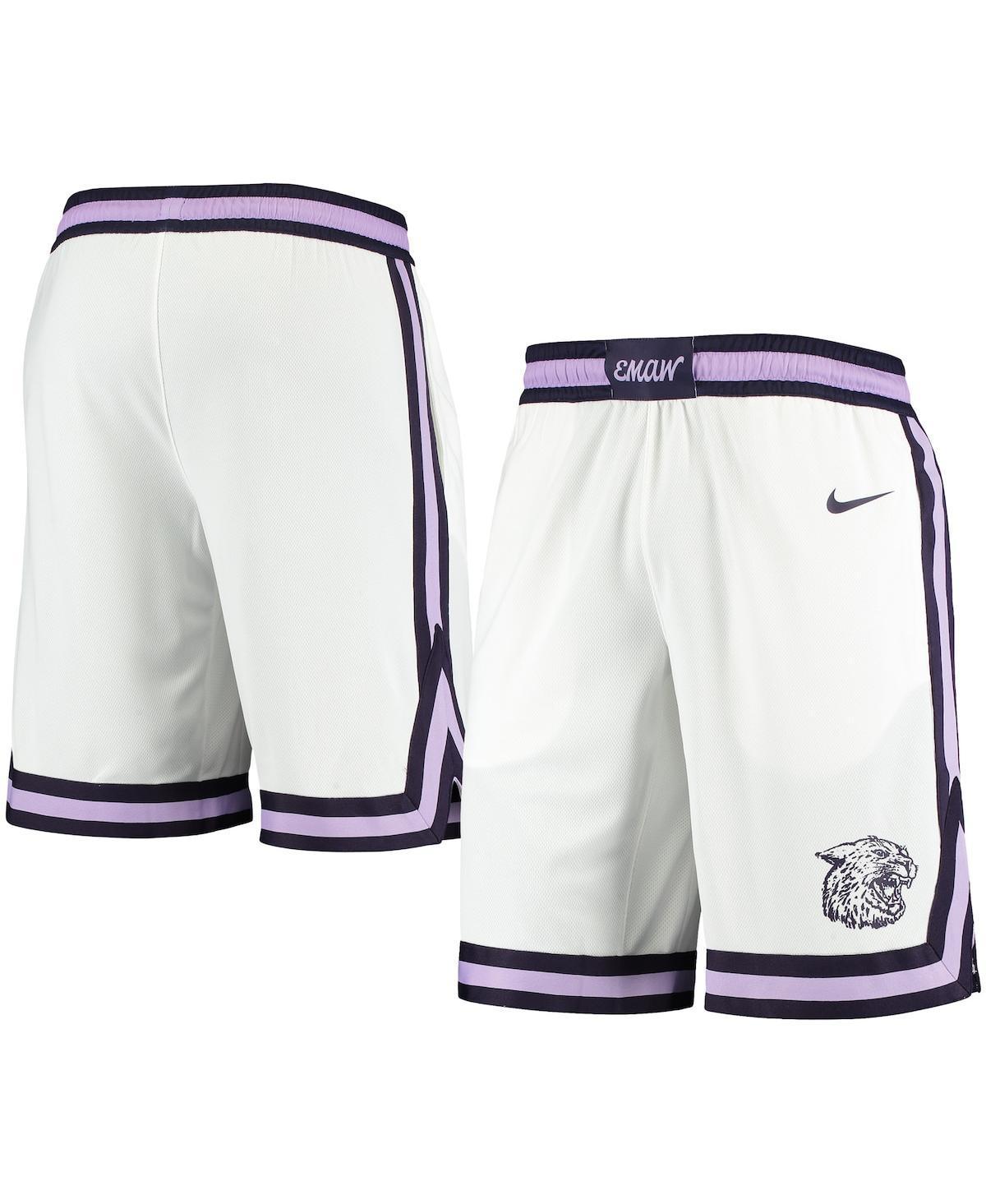 Men's Nike White Kansas State Wildcats Replica Basketball Shorts, Size: Large Product Image