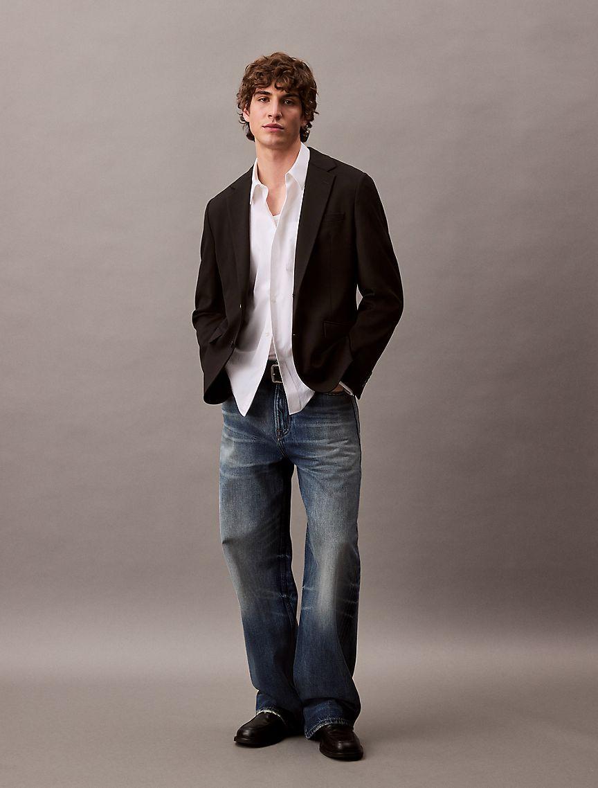 Calvin Klein Mens Tech Poplin Button-Down Shirt - Purple - S Product Image