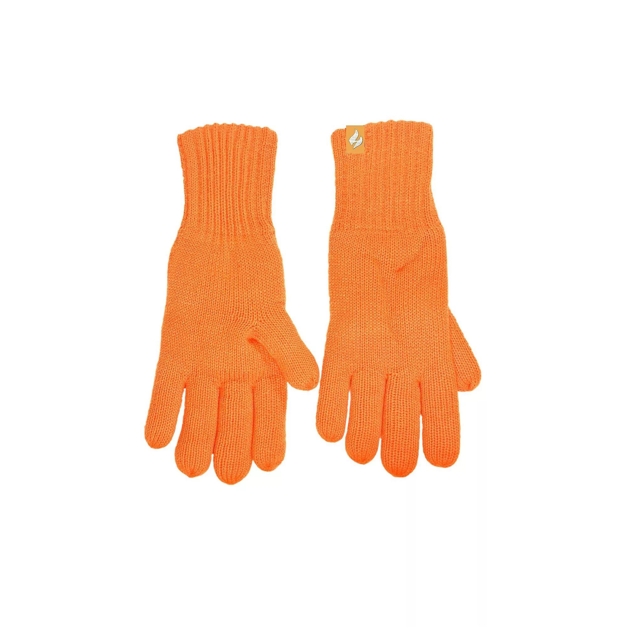 Men's Heat Holders Heatweaver Lined Flat Knit Gloves, Size: Medium-Large, Blaze Orange Product Image