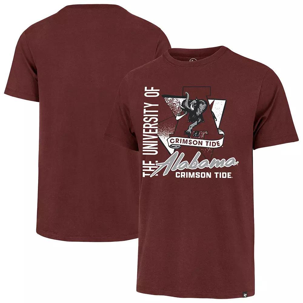 Men's '47 Crimson Alabama Crimson Tide Side Arm Franklin T-Shirt, Size: 2XL, Red Product Image