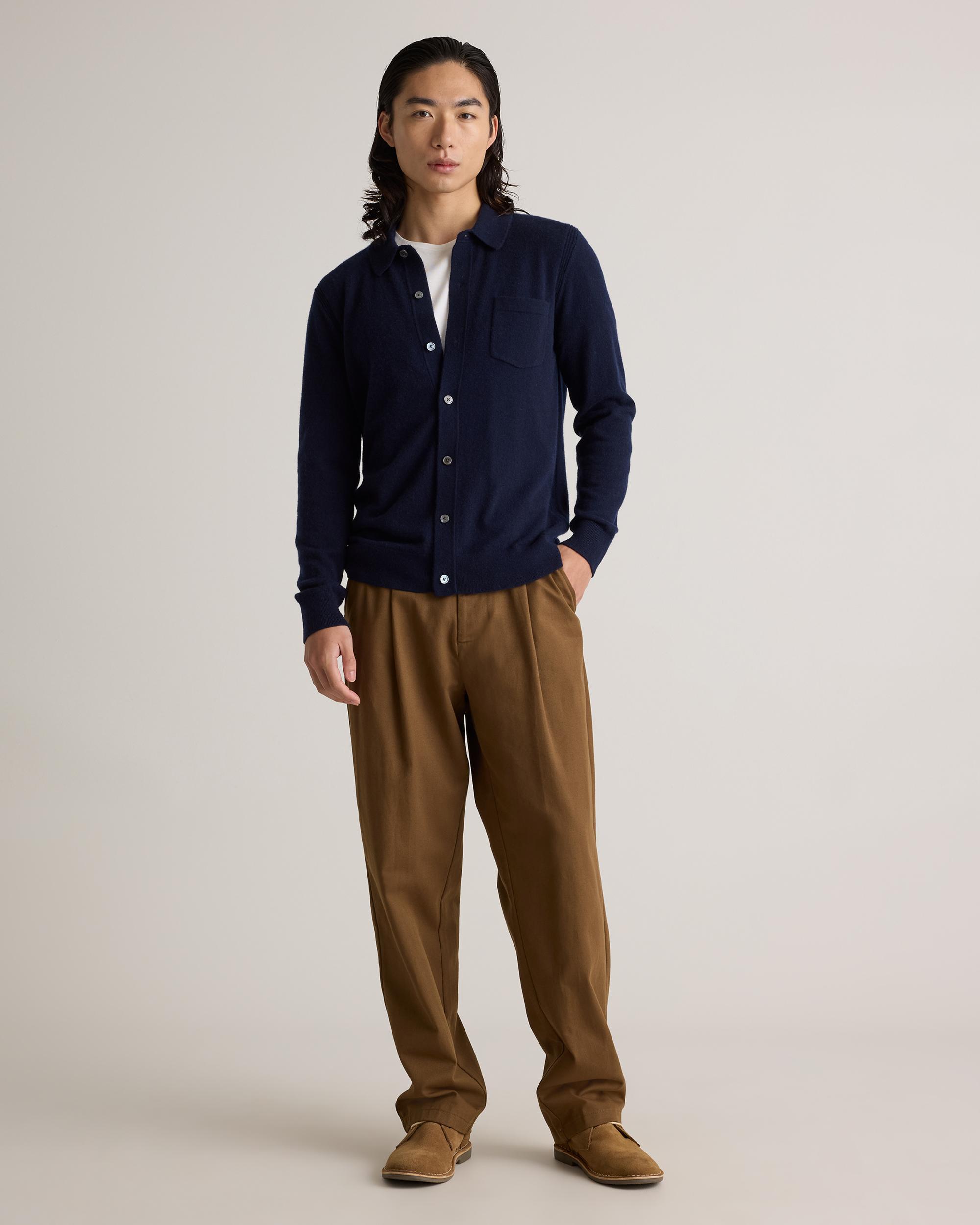 Quince | Men's Mongolian Cashmere Button Down Sweater Size XL Product Image