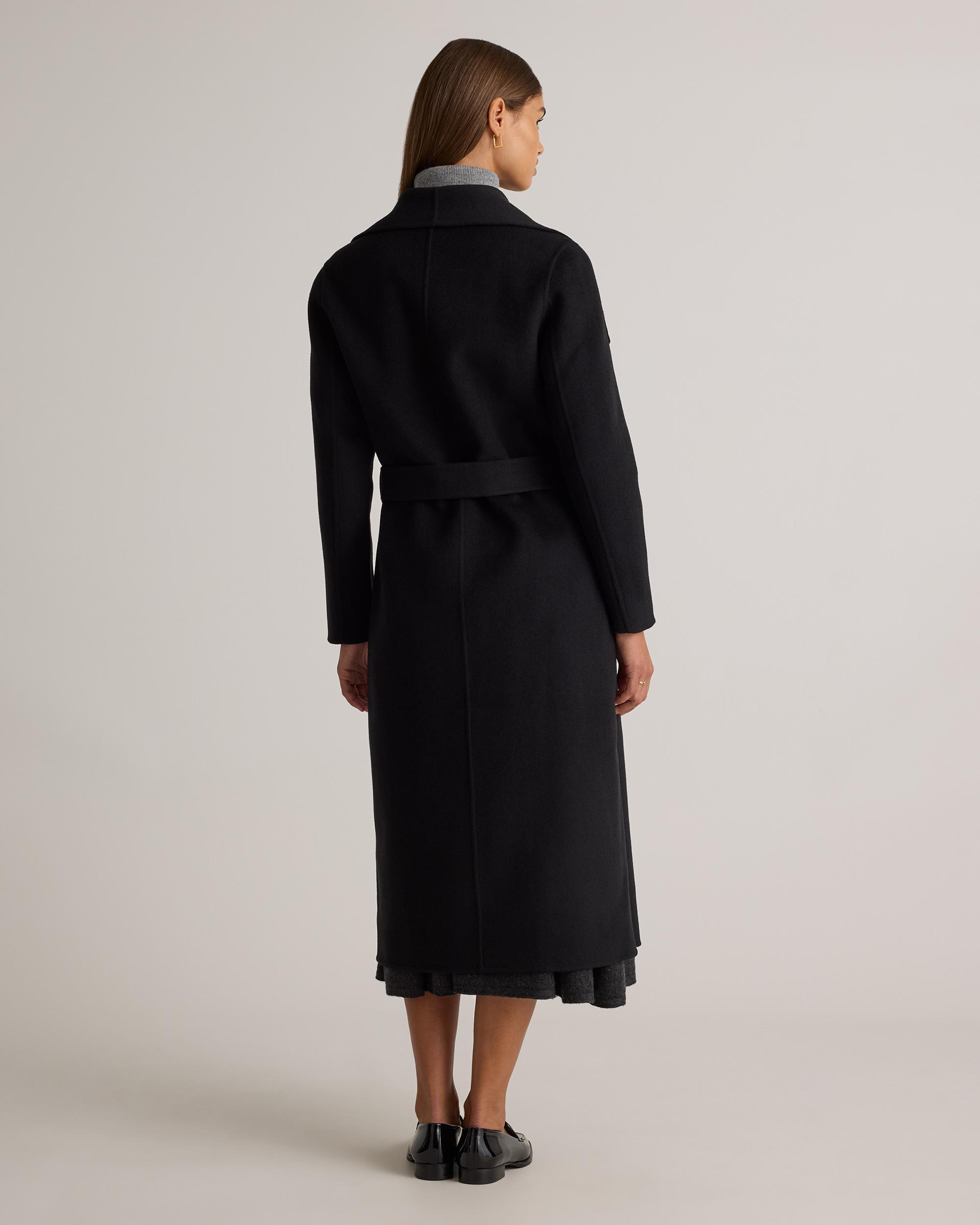 Quince | Women's Double-Faced Merino Wool Draped Collar Wrap Coat Wool/Nylon Product Image