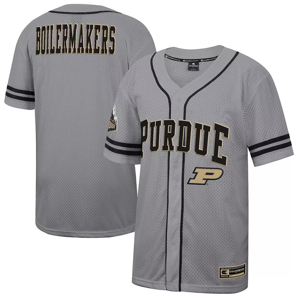 Men's Colosseum Gray Notre Dame Fighting Irish Free Spirited Baseball Jersey, Size: Small, Grey Product Image