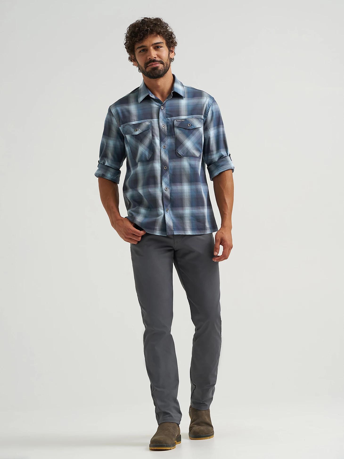 Men's Outdoor Stretch Plaid Shirt | Men's SHIRTS | Wrangler® Product Image