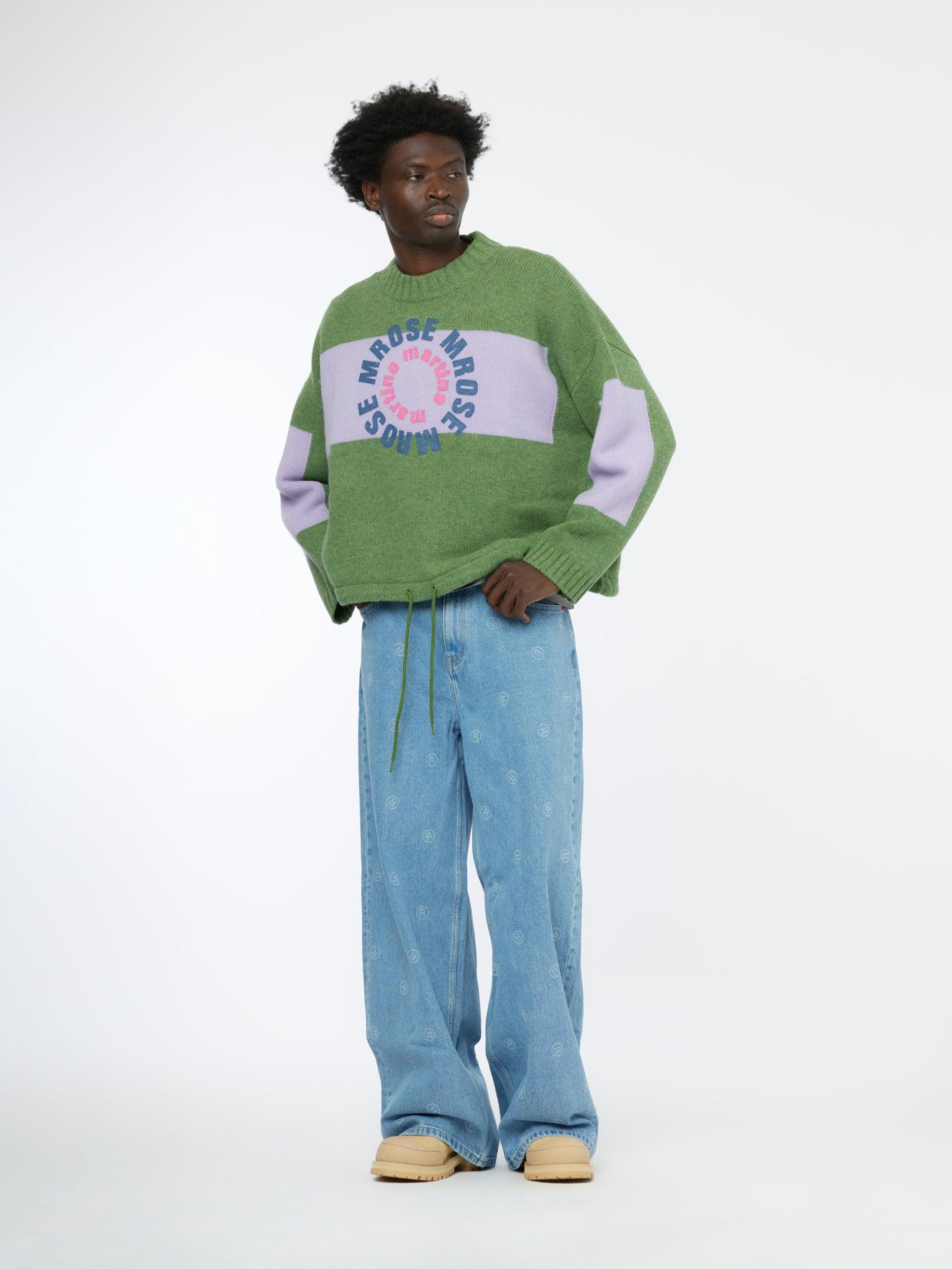 Intarsia Print Jumper (Green) Product Image