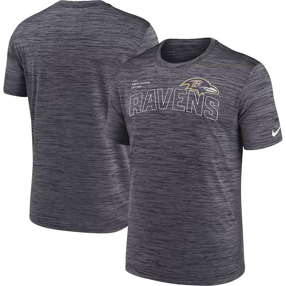 Men's Nike  Black Baltimore Ravens Velocity Arch Performance T-Shirt, Size: 2XL Product Image