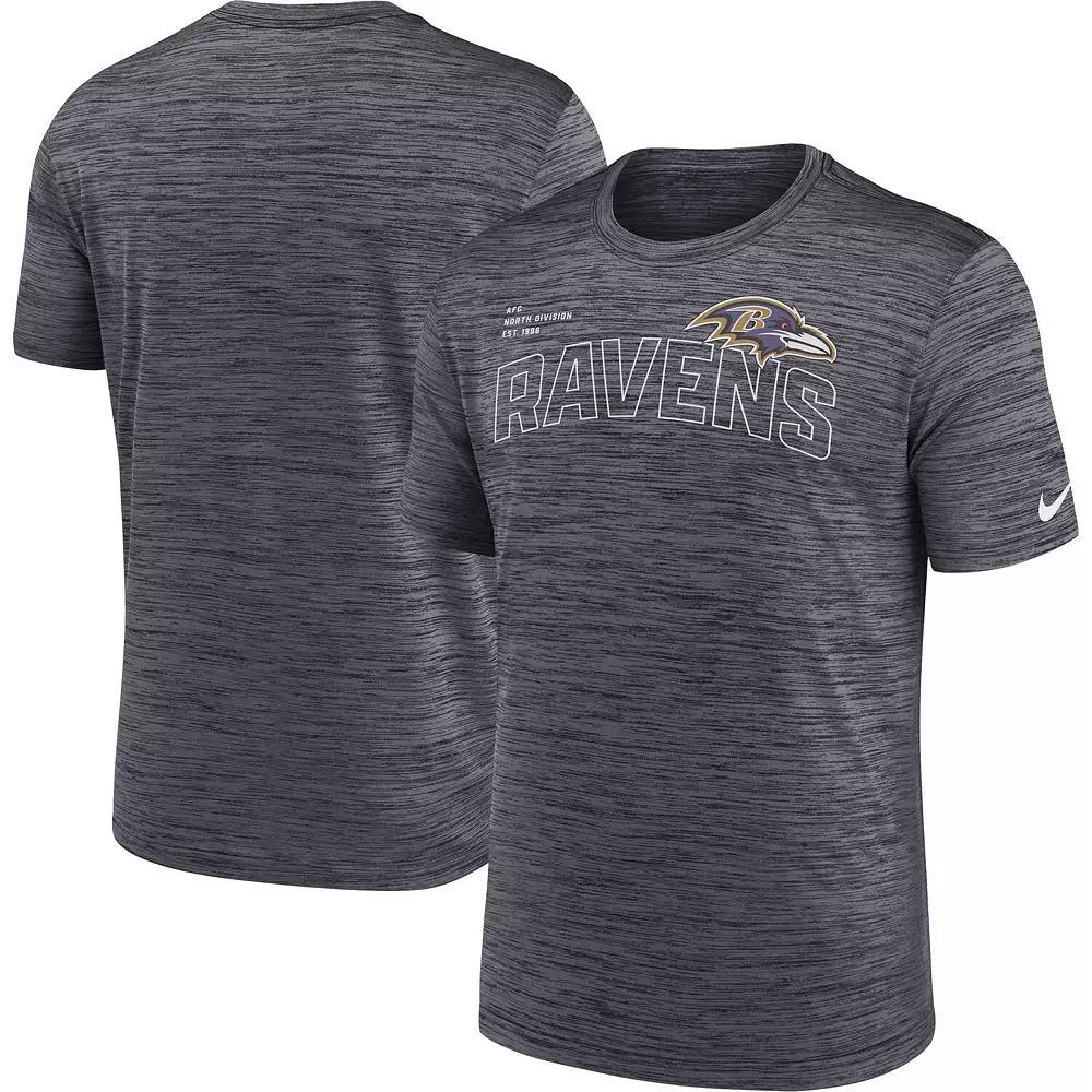 Men's Nike  Black Baltimore Ravens Velocity Arch Performance T-Shirt, Size: 2XL Product Image