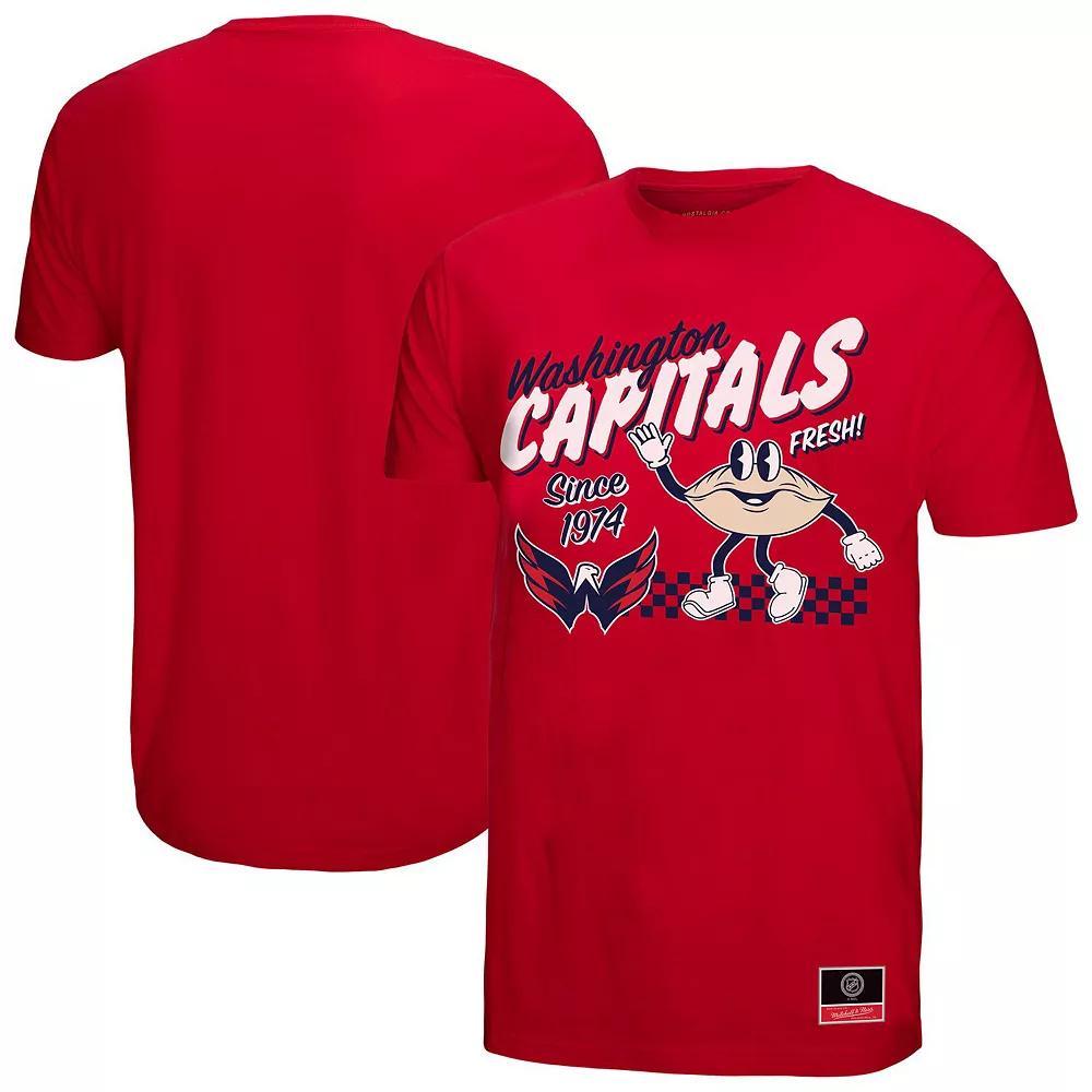 Men's Mitchell & Ness Red Washington Capitals Local Food T-Shirt, Size: 2XL Product Image